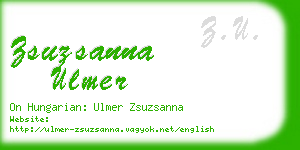 zsuzsanna ulmer business card